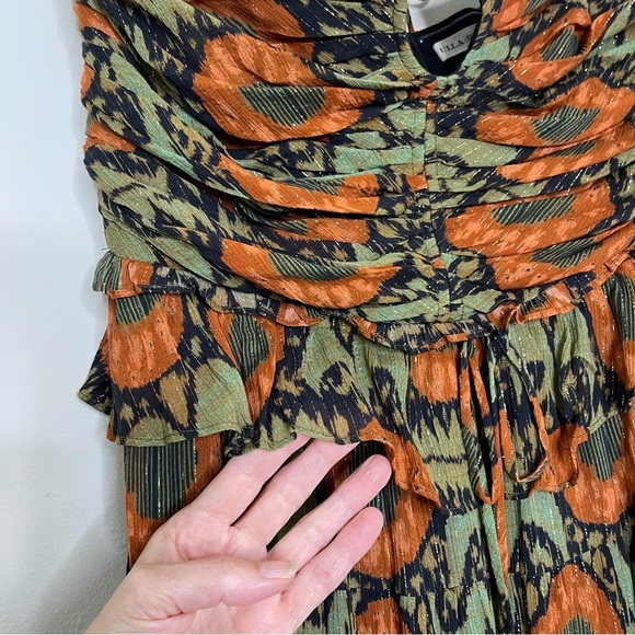 Ulla Johnson Evanthe Fit & Flare Halter Floral Chiffon Dress Midi wedding guest - Picture 10 of 16